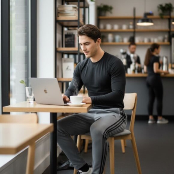 Adidas Track Pants Men’s Small | Regular Fit Tapered Leg Full Length Elastic - Picture 6 of 7